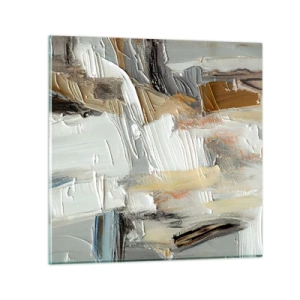 Glasbild - Bild auf glas - Bunte Schichten - 40x40 cm