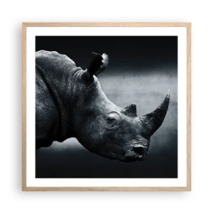 Poster in einem Rahmen aus heller Eiche - Richtiges Profil - 60x60 cm