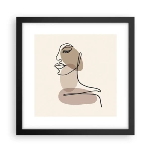 Poster in einem schwarzem Rahmen - Sich selbst zugehört - 30x30 cm