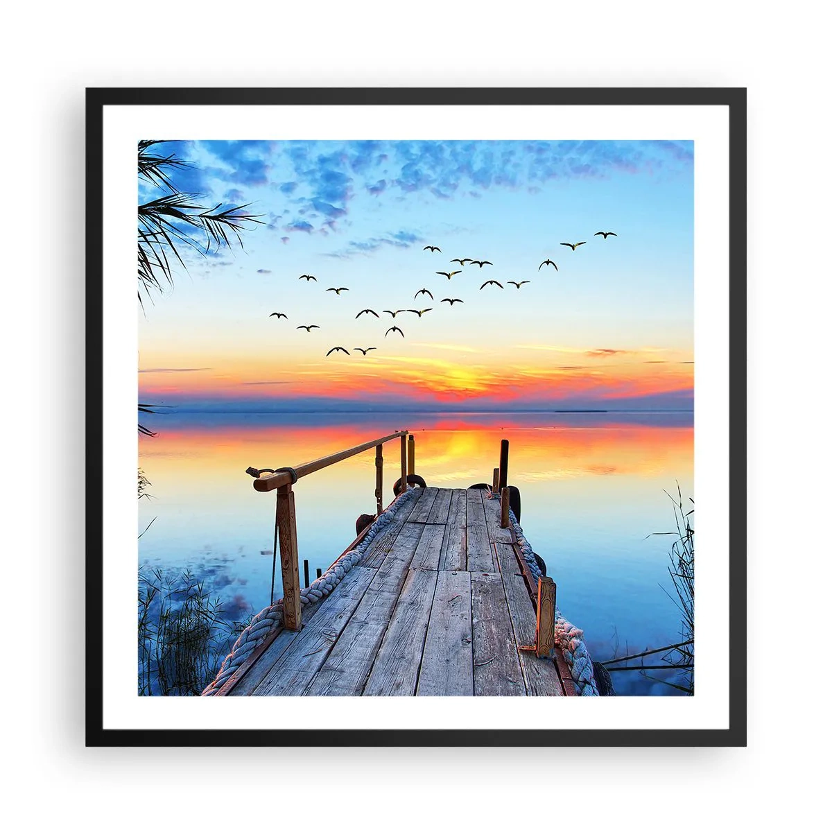 Poster in einem schwarzem Rahmen - Es ist Zeit, zurückzukehren ... - 60x60 cm