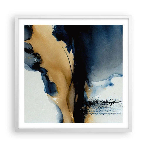 Poster in einem weißen Rahmen - Hinter dem Vorhang - 60x60 cm