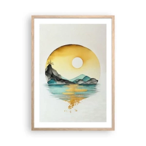 Poster in einem Rahmen aus heller Eiche - Im Kreis der Schönheit - 50x70 cm