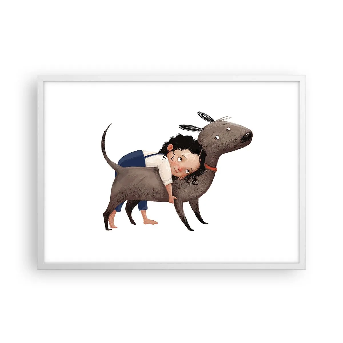 Poster in einem weißen Rahmen - Beste Freunde - 70x50 cm