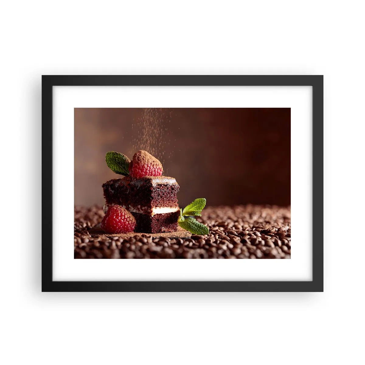 Poster in einem schwarzem Rahmen - Das Leben ist süß - 40x30 cm