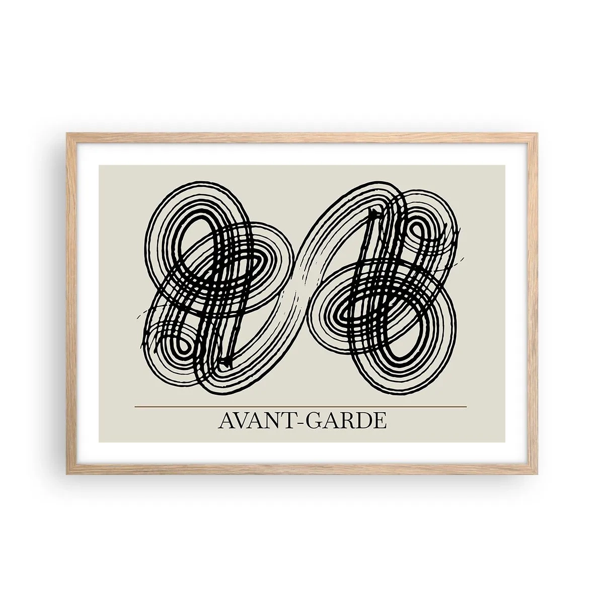 Poster in einem Rahmen aus heller Eiche - Es kam spontan heraus - 70x50 cm