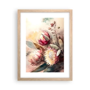 Poster in einem Rahmen aus heller Eiche - Im Profil und en face - 30x40 cm