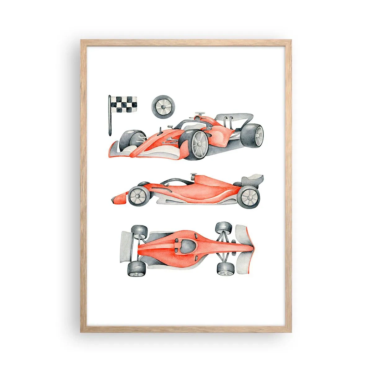 Poster in einem Rahmen aus heller Eiche - Dem Traum folgen - 50x70 cm