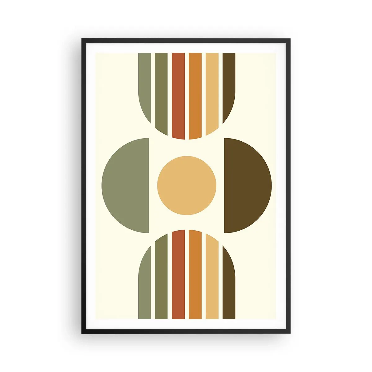 Poster in einem schwarzem Rahmen - In Erdtönen - 70x100 cm