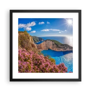 Poster in einem schwarzem Rahmen - Mein toller Griechenlandurlaub - 40x40 cm