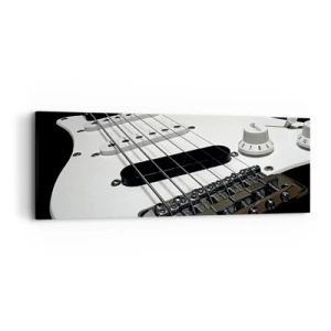 Bild auf Leinwand - Leinwandbild - In Weiß versteckter Ton - 90x30 cm
