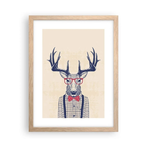 Poster in einem Rahmen aus heller Eiche - Eine lustige Extravaganz - 30x40 cm