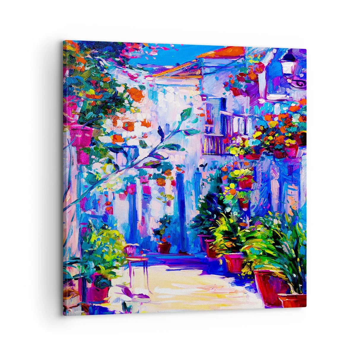 Bild auf Leinwand - Leinwandbild - Impresja - eine italienische Straße - 60x60 cm