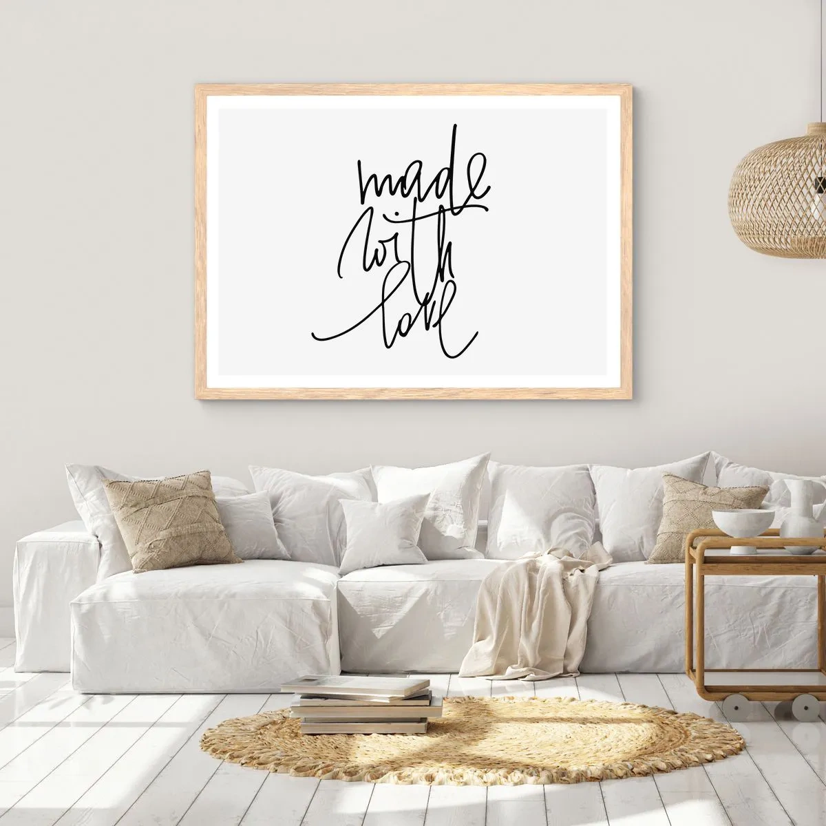 Poster in einem Rahmen aus heller Eiche - Die beste Marke - 70x50 cm