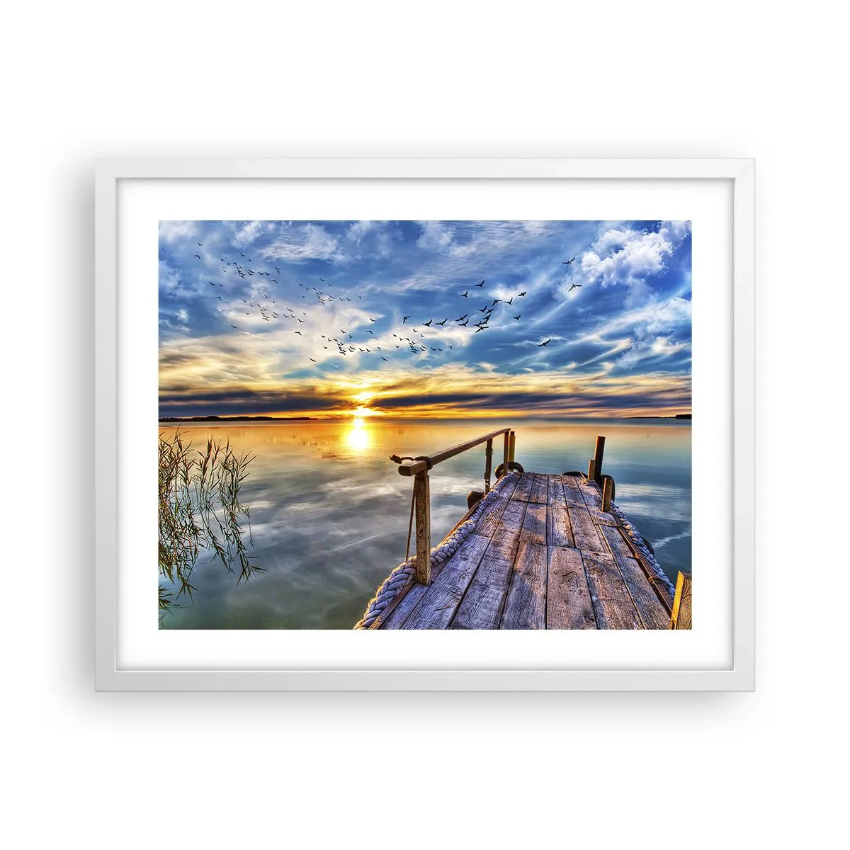 Poster in einem weißen Rahmen - Der Wind geht zur Ruhe - 50x40 cm