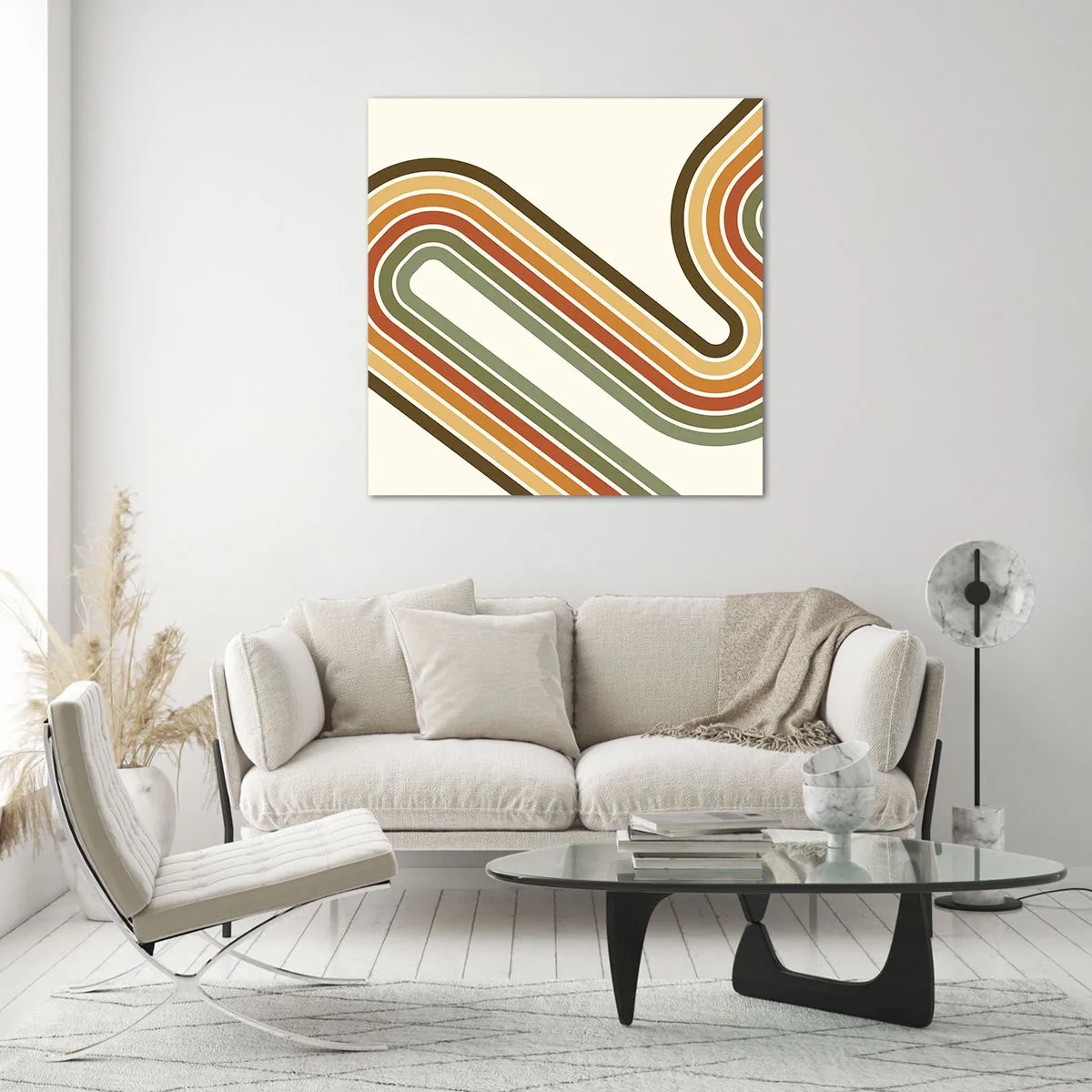 Glasbild - Bild auf glas - Zickzack zum Ziel - 70x70 cm