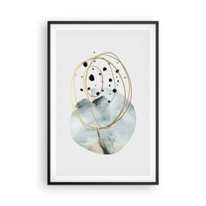 Poster in einem schwarzem Rahmen - Vom Weltraum umarmt - 61x91 cm