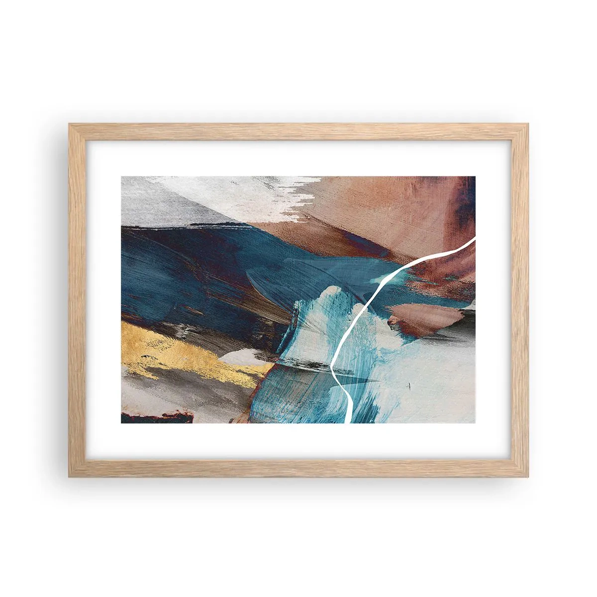 Poster in einem Rahmen aus heller Eiche - Großzügig und mit Energie - 40x30 cm