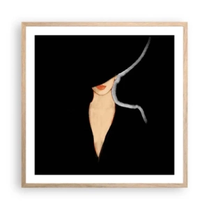 Poster in einem Rahmen aus heller Eiche - Eleganz und Stil - 60x60 cm