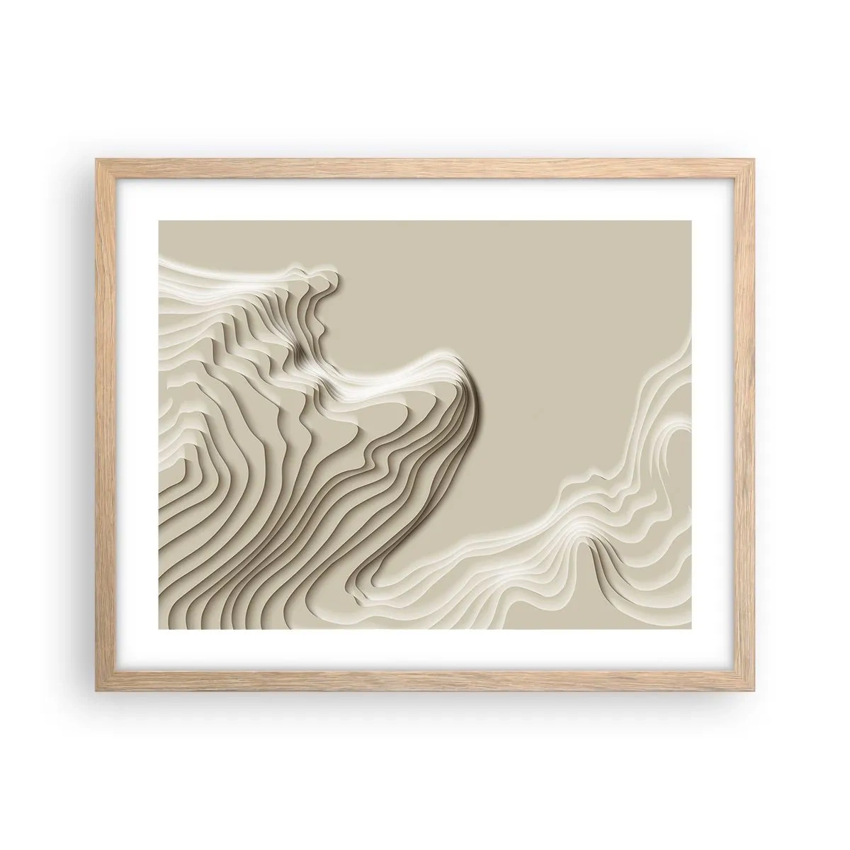 Poster in einem Rahmen aus heller Eiche - Topographie der Kunst - 50x40 cm
