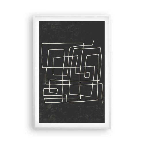 Poster in einem weißen Rahmen - Nicht so einfach - 61x91 cm