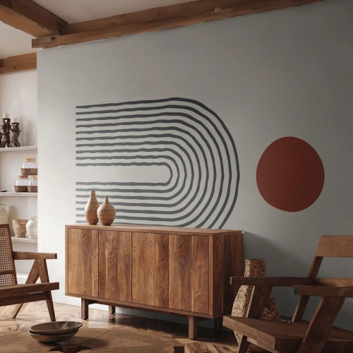 Fototapete Premium Sand - Magnetismus von Formen und Farben - Abstraktion, Grafik, Modernes Muster - 200x140 cm
