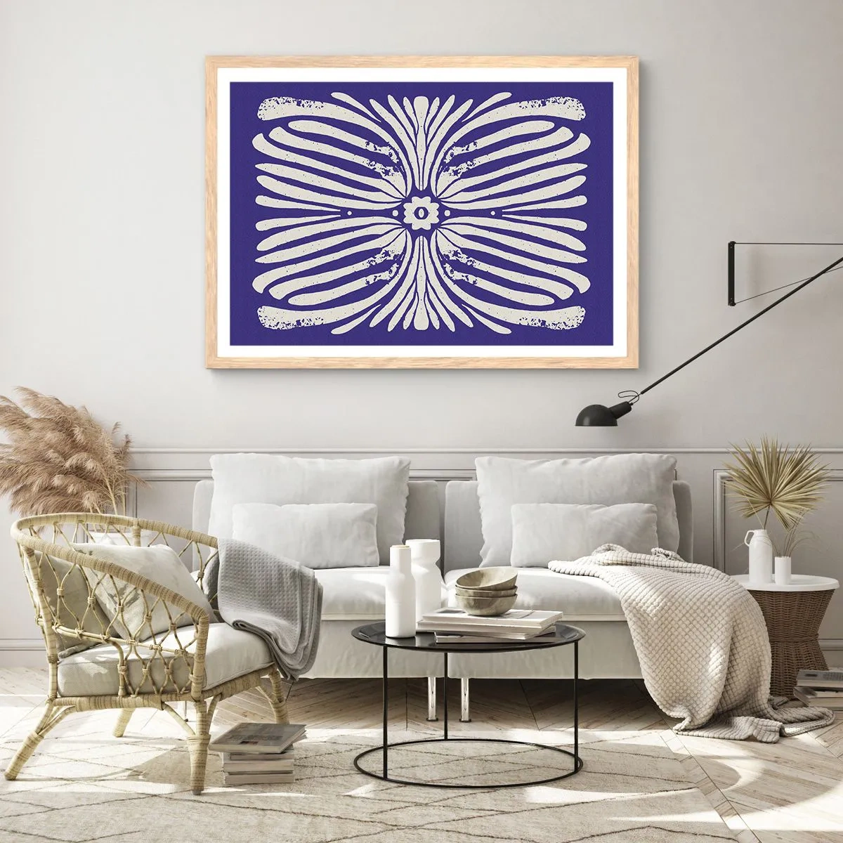 Poster in einem Rahmen aus heller Eiche - Ethnische Inspirationen - 50x40 cm