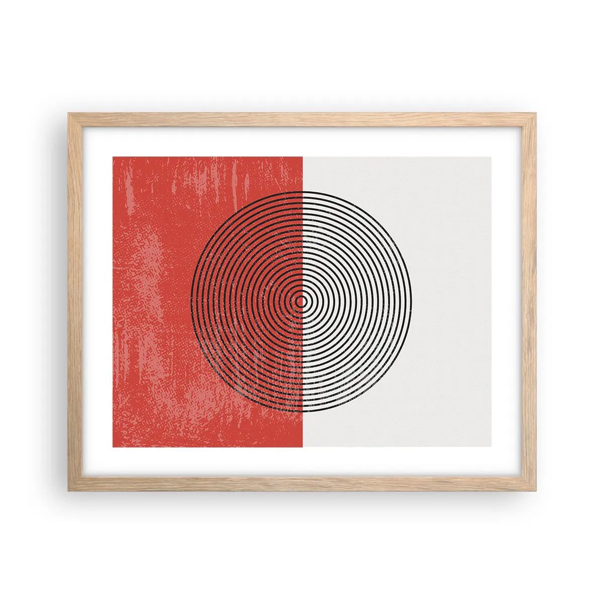 Poster in einem Rahmen aus heller Eiche - Auf den Punkt gebracht - 50x40 cm