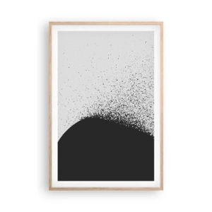 Poster in einem Rahmen aus heller Eiche - Bewegung von Molekülen - 61x91 cm