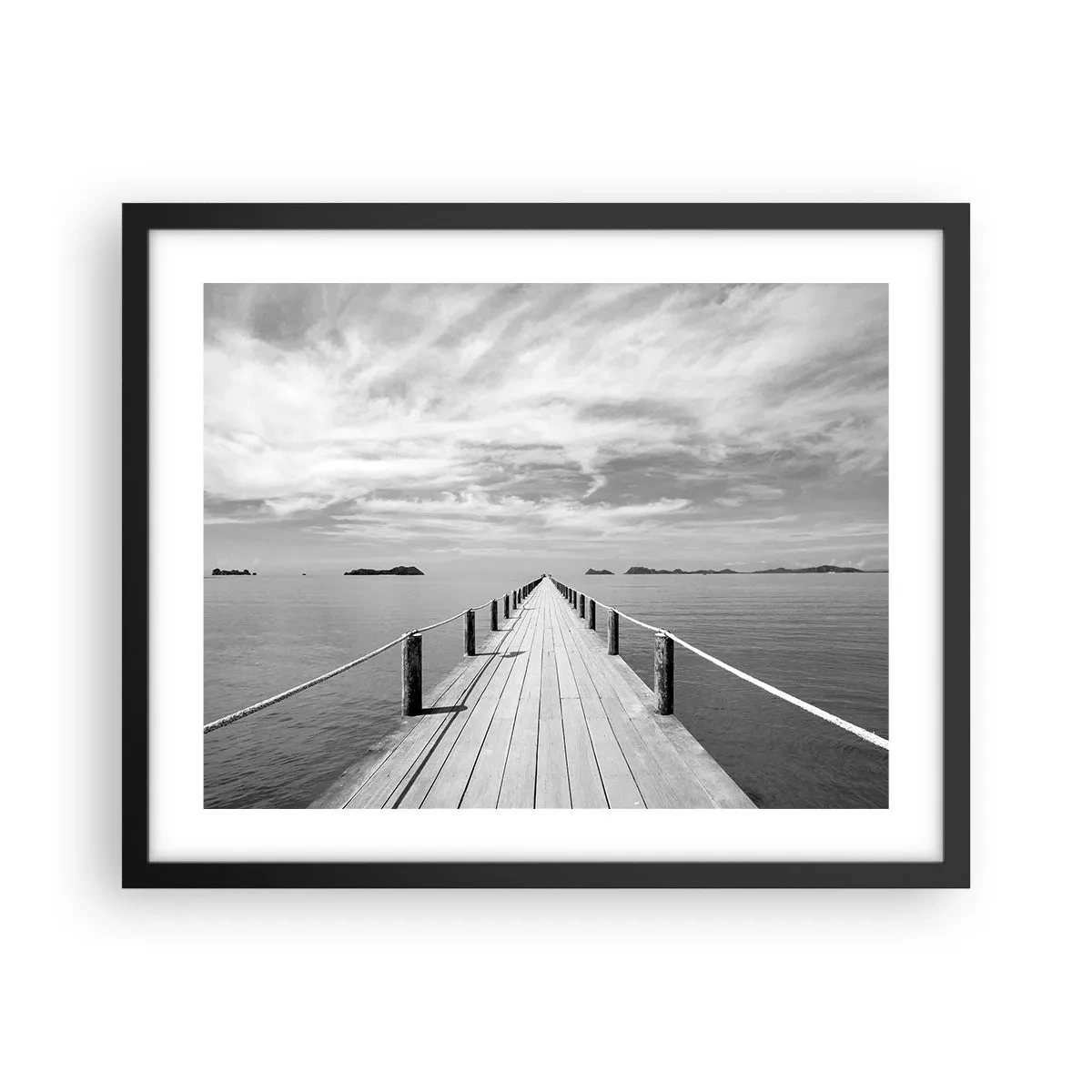 Poster in einem schwarzem Rahmen - Oder vielleicht eine Reise ... - 50x40 cm