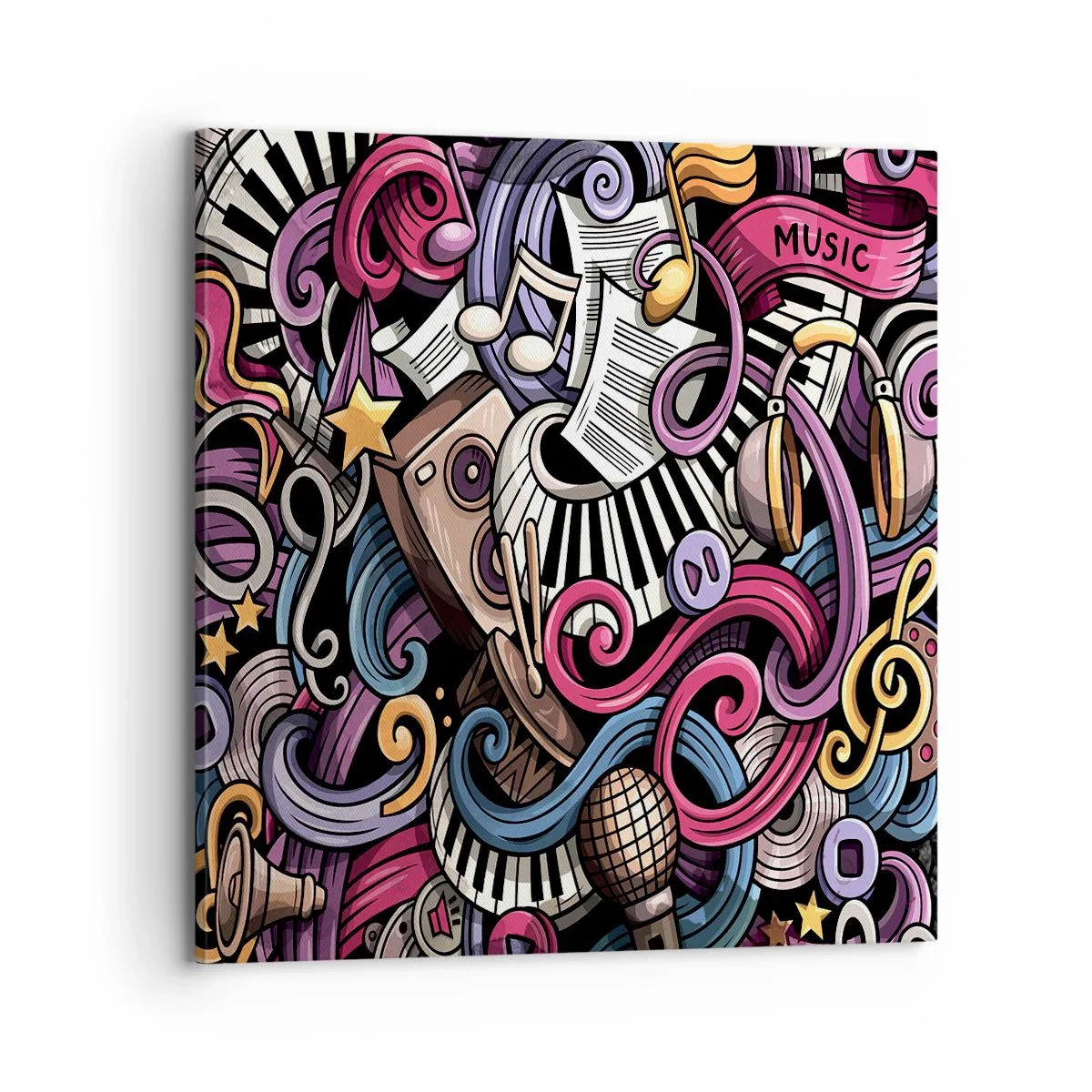 Bild auf Leinwand - Leinwandbild - Komplizierte Melodie - 70x70 cm