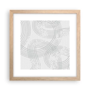 Poster in einem Rahmen aus heller Eiche - Es gibt keinen einfachen Weg - 30x30 cm