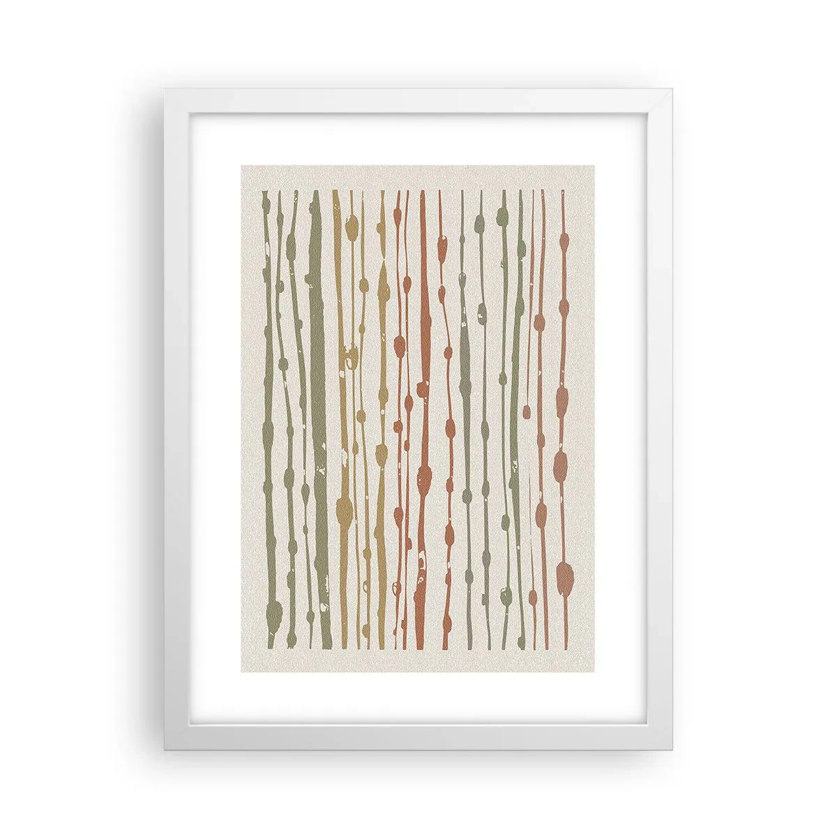 Poster in einem weißen Rahmen - Musikalische Notation von Farben - 30x40 cm