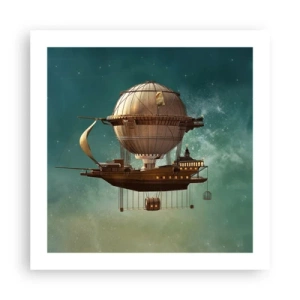 Poster - Jules Verne sagt Hallo - 50x50 cm