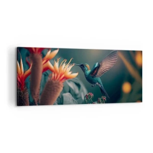 Bild auf Leinwand - Leinwandbild - Wirklich buntes Leben - 100x40 cm