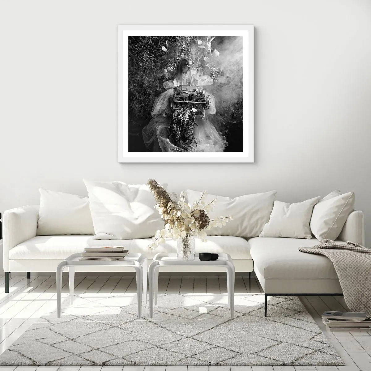 Poster in einem weißen Rahmen - Mutter selbst - Natur - 60x60 cm