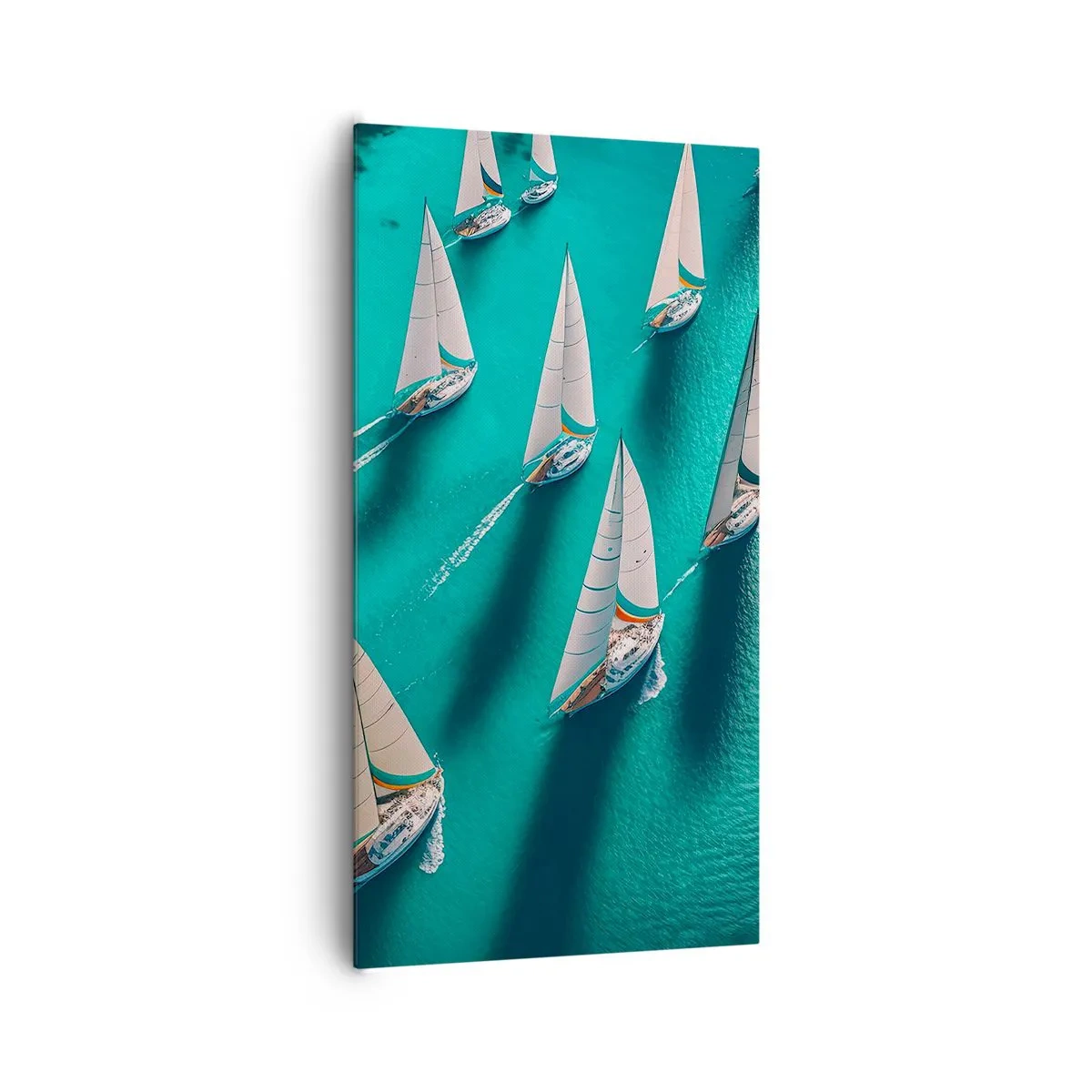 Bild auf Leinwand - Leinwandbild - Im Wettbewerb mit dem Wind - 65x120 cm