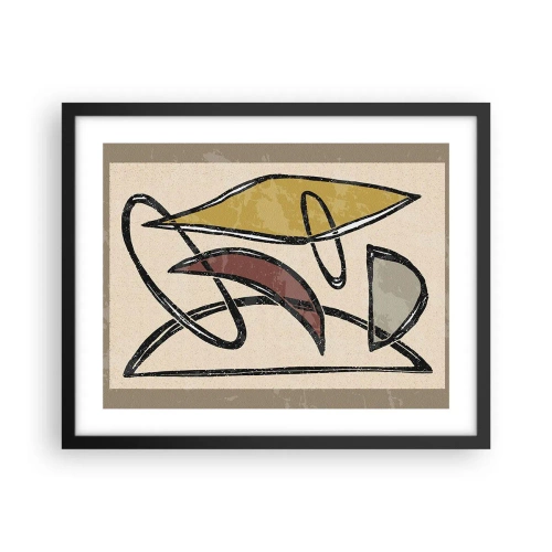 Poster in einem schwarzem Rahmen - Vertikale und Horizontale - 50x40 cm