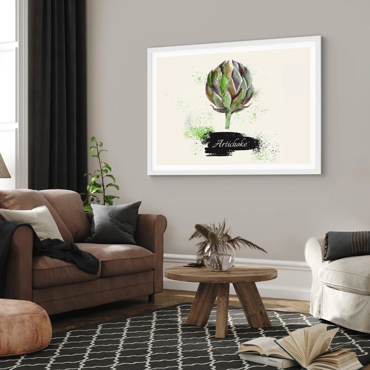 Poster in einem weißen Rahmen - Eviva-Gemüse! - 91x61 cm