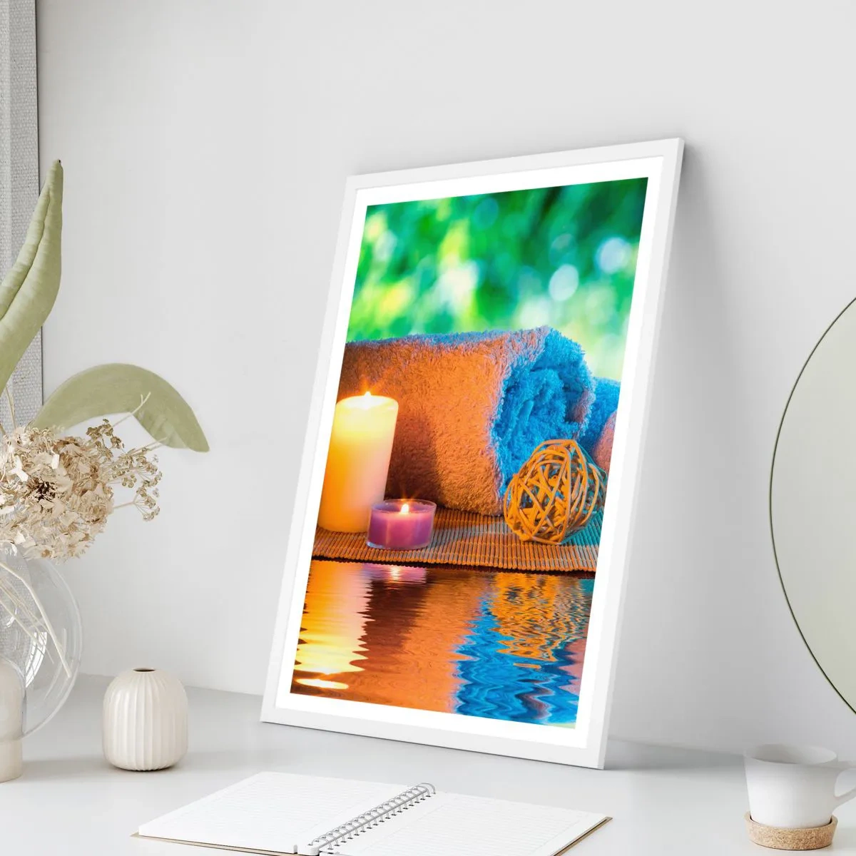 Poster in einem weißen Rahmen - Zeit für den Körper - 30x40 cm