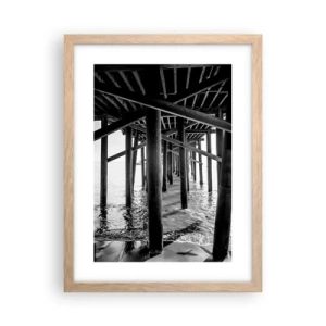 Poster in einem Rahmen aus heller Eiche - Strandversteck - 30x40 cm