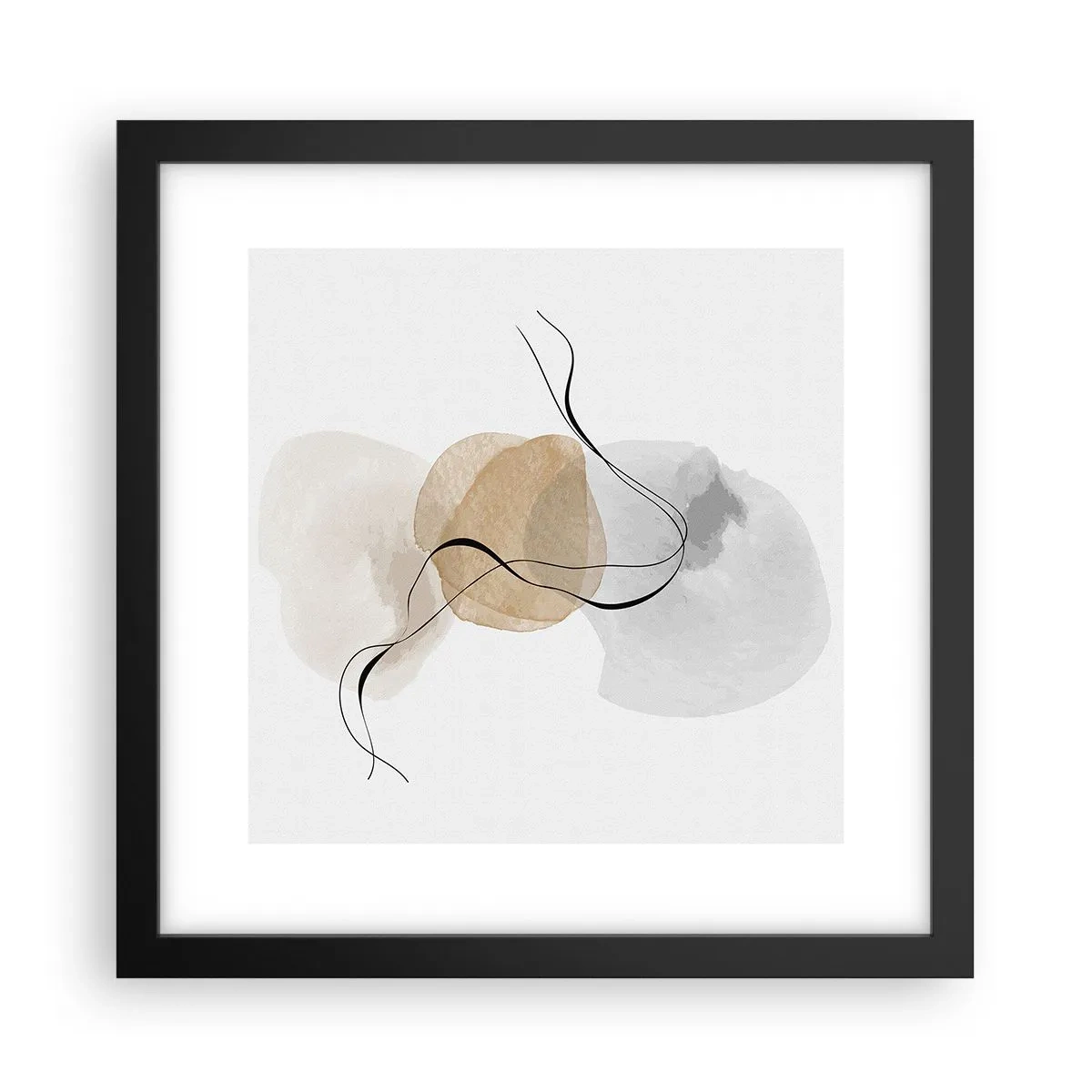 Poster in einem schwarzem Rahmen - Luftperlen - 30x30 cm