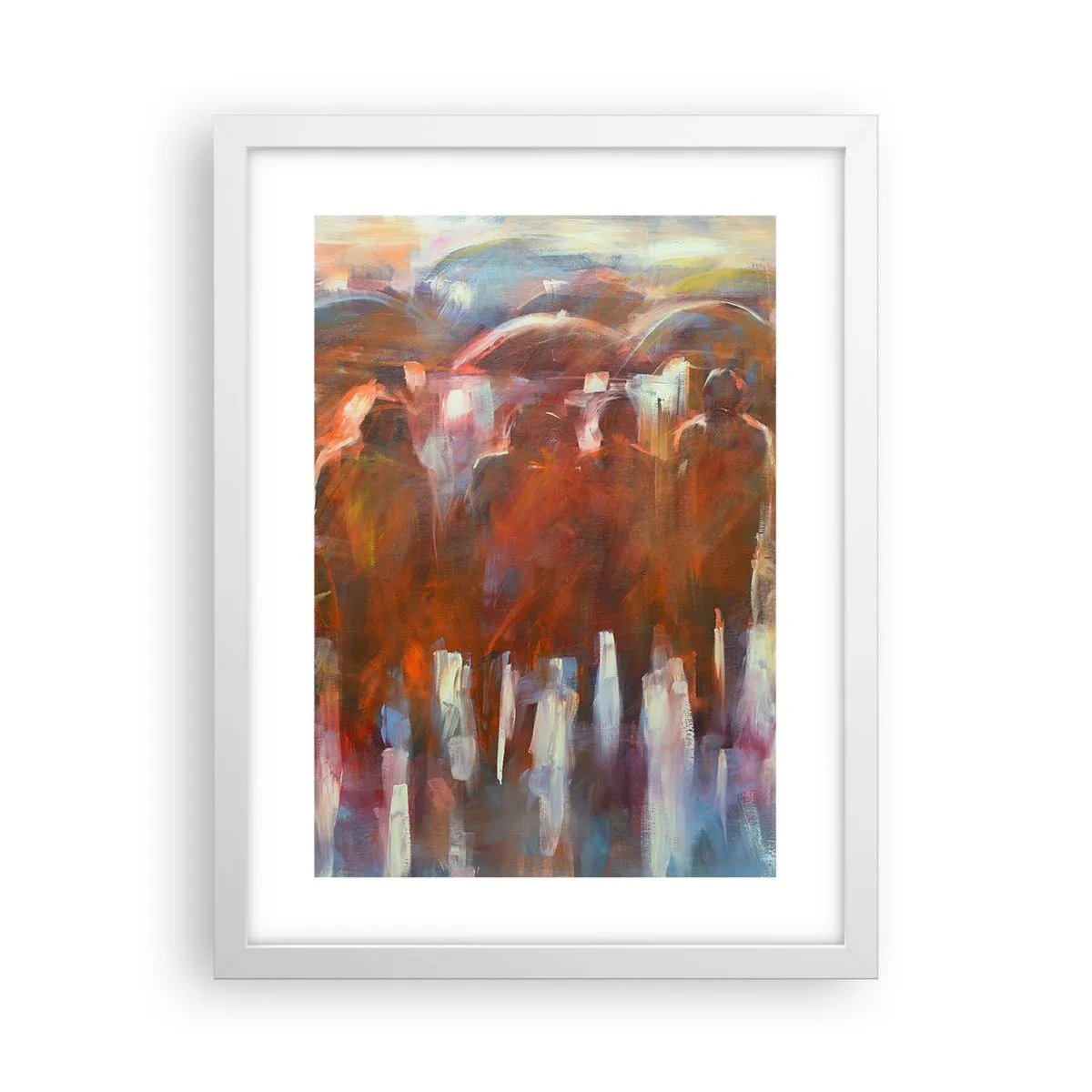 Poster in einem weißen Rahmen - Auch bei Regen und Nebel - 30x40 cm