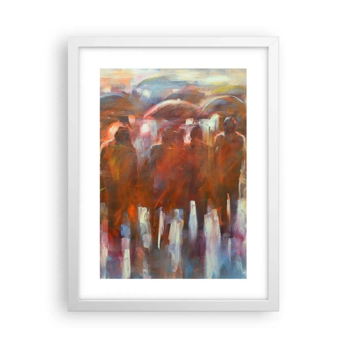 Poster in einem weißen Rahmen - Auch bei Regen und Nebel - 30x40 cm