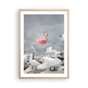 Poster in einem Rahmen aus heller Eiche - Wie kam ich hier hin? - 50x70 cm