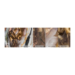 Fototapeten Muster Premium Canvas - Das Element der Erde - Abstraktion, Grafik, Stück - 100x30 cm