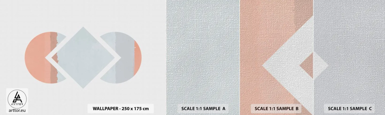 Fototapeten Muster Premium Canvas - Die Situation ist klar - Abstraktion, Stück, Minimalismus - 100x30 cm