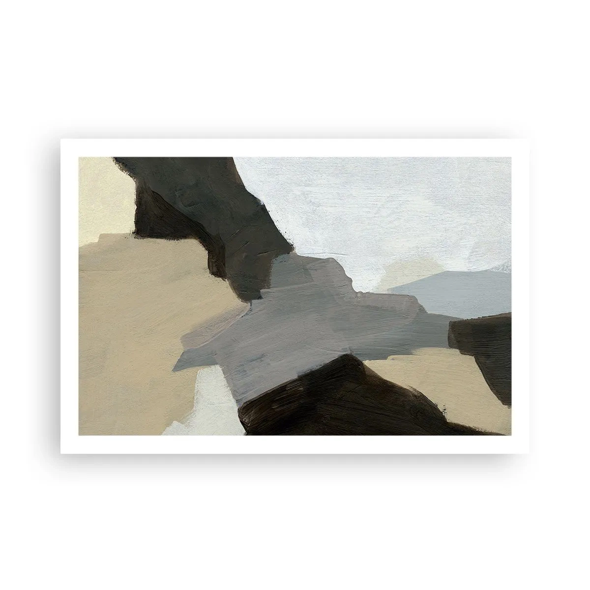 Poster - Abstraktion: Scheideweg des Graus - 91x61 cm