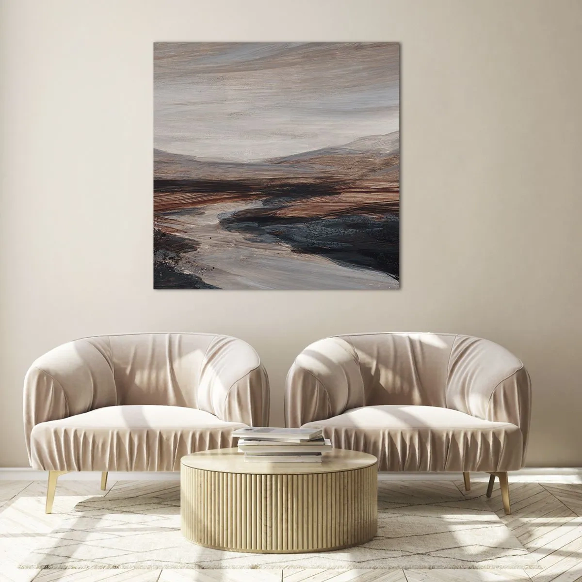 Glasbild - Bild auf glas - Ruhiges Tal - 50x50 cm