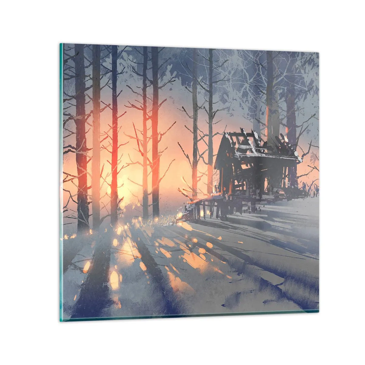 Glasbild - Bild auf glas - Hier sieht nur die Sonne rein - 50x50 cm