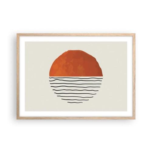 Poster in einem Rahmen aus heller Eiche - Im japanischen Klima - 70x50 cm